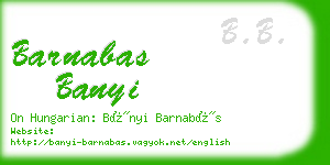 barnabas banyi business card